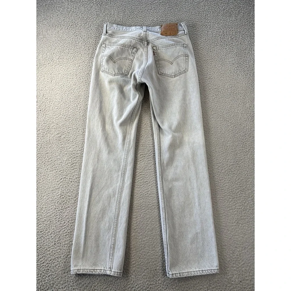 Vintage Levis 501 Jeans Mens 31x32 (Fits 28x31) Gray 90s Made USA Denim Faded